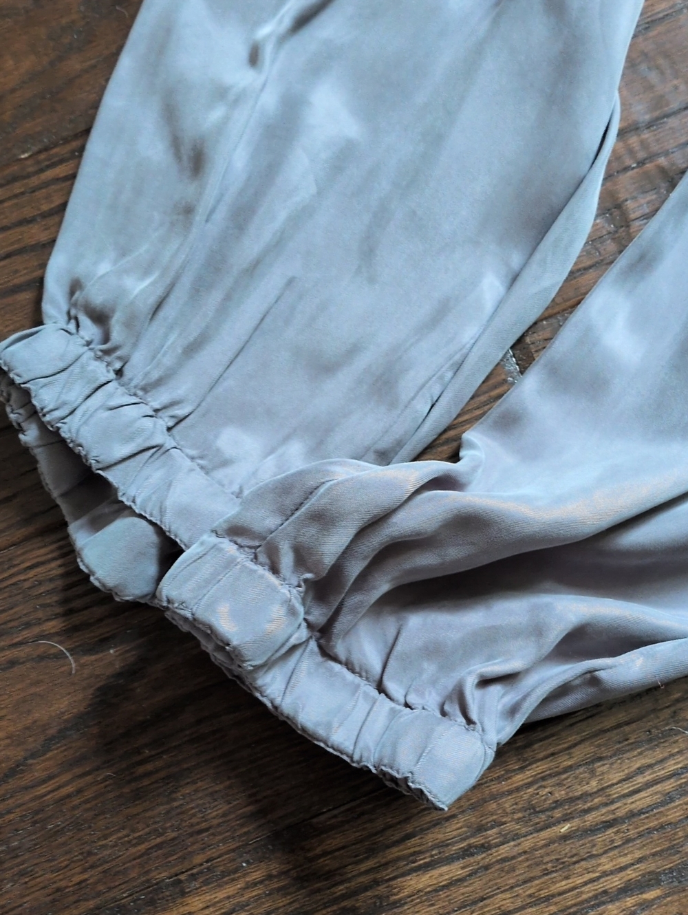 JOHNNY WAS I Granite Gray Alice Cupra Silky Drawstring Jogger Ankle Pants, M - Picture 7 of 12